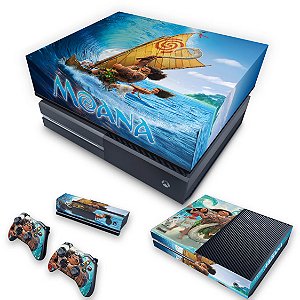 KIT Xbox One Fat Skin e Capa Anti Poeira - Disney Moana