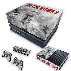 KIT Xbox One Fat Skin e Capa Anti Poeira - The Evil Within 2