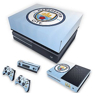 KIT Xbox One Fat Skin e Capa Anti Poeira - Manchester City FC