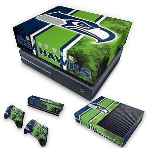 KIT Xbox One Fat Skin e Capa Anti Poeira - Seattle Seahawks - NFL