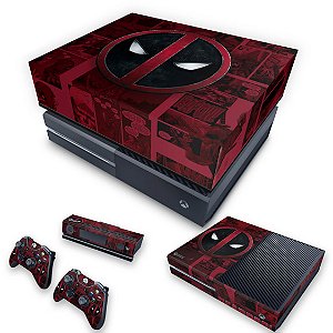 KIT Xbox One Fat Skin e Capa Anti Poeira - Deadpool Comics