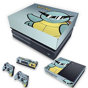 KIT Xbox One Fat Skin e Capa Anti Poeira - Pokemon Squirtle