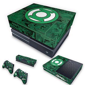 KIT Xbox One Fat Skin e Capa Anti Poeira - Lanterna Verde Comics