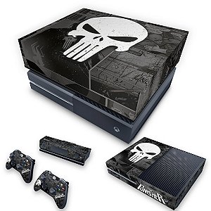 KIT Xbox One Fat Skin e Capa Anti Poeira - The Punisher Justiceiro Comics