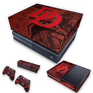 KIT Xbox One Fat Skin e Capa Anti Poeira - Daredevil Demolidor Comics