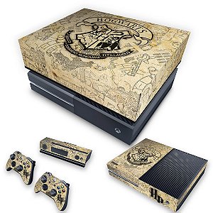 KIT Xbox One Fat Skin e Capa Anti Poeira - Harry Potter