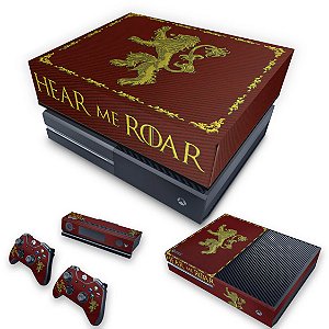 KIT Xbox One Fat Skin e Capa Anti Poeira - Game Of Thrones Lannister