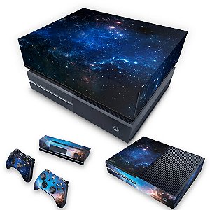 KIT Xbox One Fat Skin e Capa Anti Poeira - Universo Cosmos