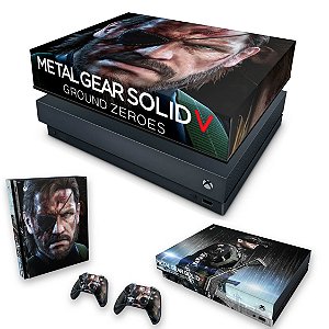 KIT Xbox One X Skin e Capa Anti Poeira - Metal Gear Solid V