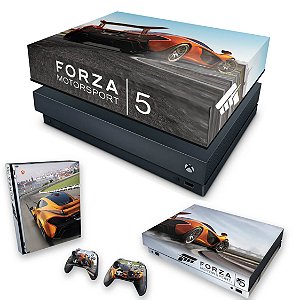 KIT Xbox One X Skin e Capa Anti Poeira - Forza Motor Sport