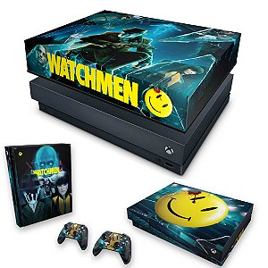 KIT Xbox One S Slim Skin e Capa Anti Poeira - Watchmen - Pop Arte Skins