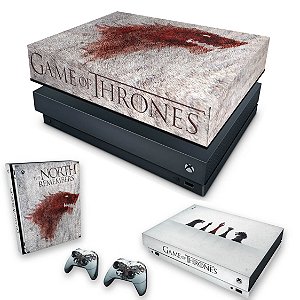 KIT Xbox One X Skin e Capa Anti Poeira - Game of Thrones #A