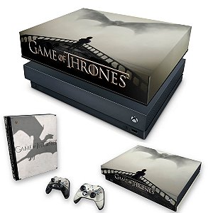 KIT Xbox One X Skin e Capa Anti Poeira - Game of Thrones #B