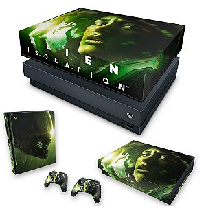KIT Xbox One X Skin e Capa Anti Poeira - Alien Isolation