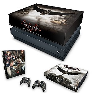 KIT Xbox One X Skin e Capa Anti Poeira - Batman Arkham Knight