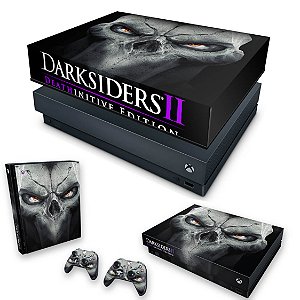 KIT Xbox One X Skin e Capa Anti Poeira - Darksiders 2 Deathinitive Edition