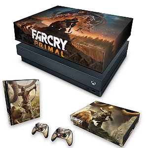 KIT Xbox One X Skin e Capa Anti Poeira - Far Cry Primal