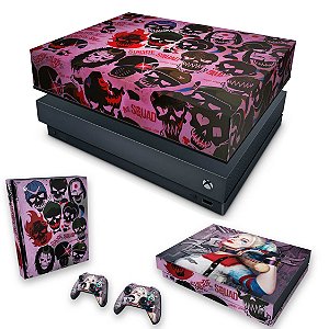 KIT Xbox One X Skin e Capa Anti Poeira - Esquadrão Suicida #C