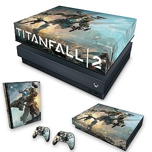 KIT Xbox One X Skin e Capa Anti Poeira - Titanfall 2