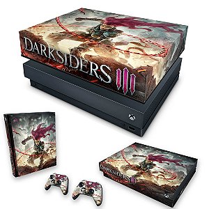 KIT Xbox One X Skin e Capa Anti Poeira - Darksiders 3