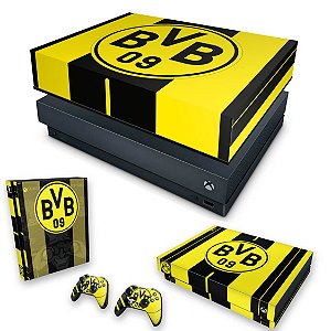 KIT Xbox One X Skin e Capa Anti Poeira - Borussia Dortmund BVB 09