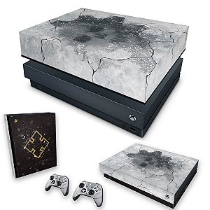 KIT Xbox One X Skin e Capa Anti Poeira - Gears 5 Special Edition Bundle