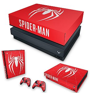 KIT Xbox One X Skin e Capa Anti Poeira - Spider-man Bundle