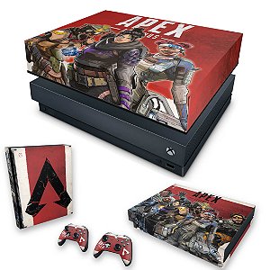 KIT Xbox One X Skin e Capa Anti Poeira - Apex Legends