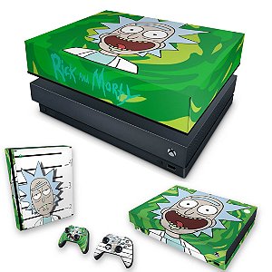 KIT Xbox One X Skin e Capa Anti Poeira - Rick Rick and Morty