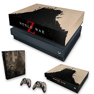 KIT Xbox One X Skin e Capa Anti Poeira - World War Z