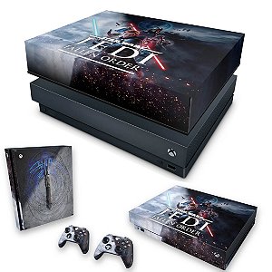 KIT Xbox One X Skin e Capa Anti Poeira - Star Wars Jedi Fallen Order