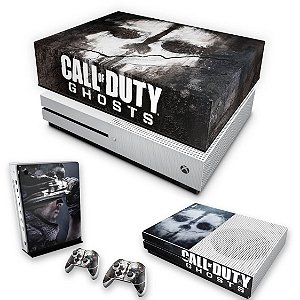KIT Xbox One S Slim Skin e Capa Anti Poeira - Call of Duty Ghosts