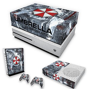 KIT Xbox One S Slim Skin e Capa Anti Poeira - Resident Evil