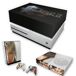 KIT Xbox One S Slim Skin e Capa Anti Poeira - Final Fantasy XV #A