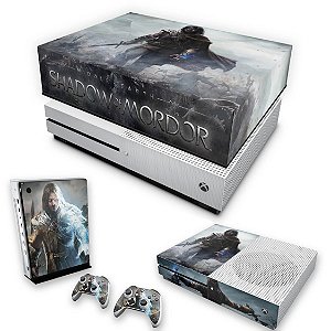 KIT Xbox One S Slim Skin e Capa Anti Poeira - Middle Earth: Shadow of Mordor