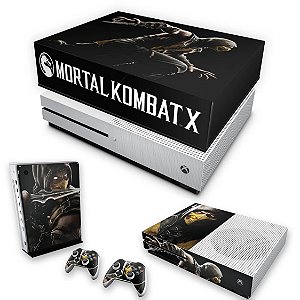 KIT Xbox One S Slim Skin e Capa Anti Poeira - Mortal Kombat X