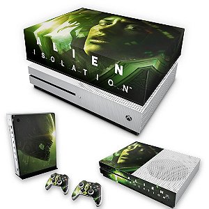 KIT Xbox One S Slim Skin e Capa Anti Poeira - Alien Isolation