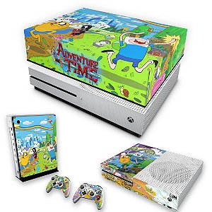 KIT Xbox One S Slim Skin e Capa Anti Poeira - Hora de Aventura