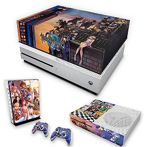 KIT Xbox One S Slim Skin e Capa Anti Poeira - Kingdom Hearts