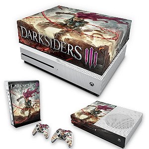 KIT Xbox One S Slim Skin e Capa Anti Poeira - Darksiders 3