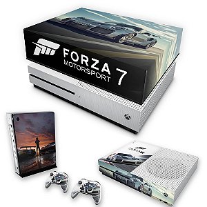 KIT Xbox One S Slim Skin e Capa Anti Poeira - Forza Motorsport 7