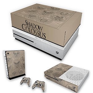 KIT Xbox One S Slim Skin e Capa Anti Poeira - Shadow Of The Colossus