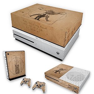 KIT Xbox One S Slim Skin e Capa Anti Poeira - Assassin’s Creed Vitruviano