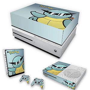 KIT Xbox One S Slim Skin e Capa Anti Poeira - Pokemon Squirtle