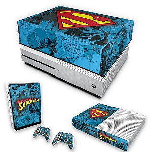 KIT Xbox One S Slim Skin e Capa Anti Poeira - Super Homem Superman Comics
