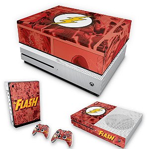 KIT Xbox One S Slim Skin e Capa Anti Poeira - The Flash Comics