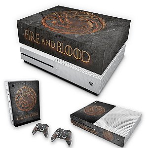 KIT Xbox One S Slim Skin e Capa Anti Poeira - Game of Thrones Targaryen