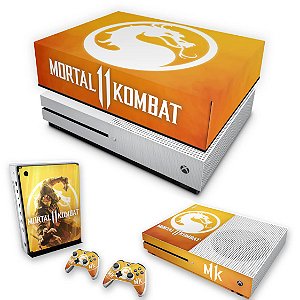 KIT Xbox One S Slim Skin e Capa Anti Poeira - Mortal Kombat 11