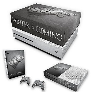 KIT Xbox One S Slim Skin e Capa Anti Poeira - Game Of Thrones Stark