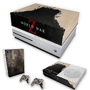 KIT Xbox One S Slim Skin e Capa Anti Poeira - World War Z